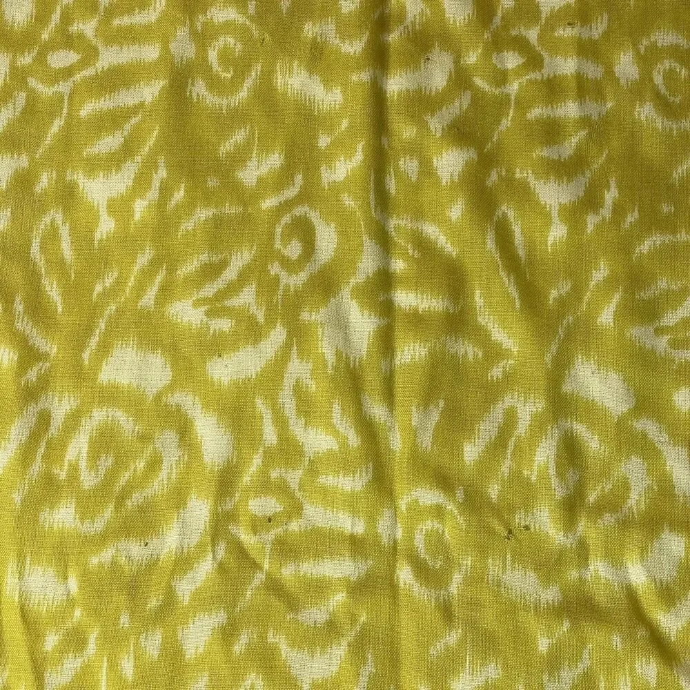 Boden Wool Scarf Women’s One Size 72 in x 22 in Yellow / Cream Abstract Design